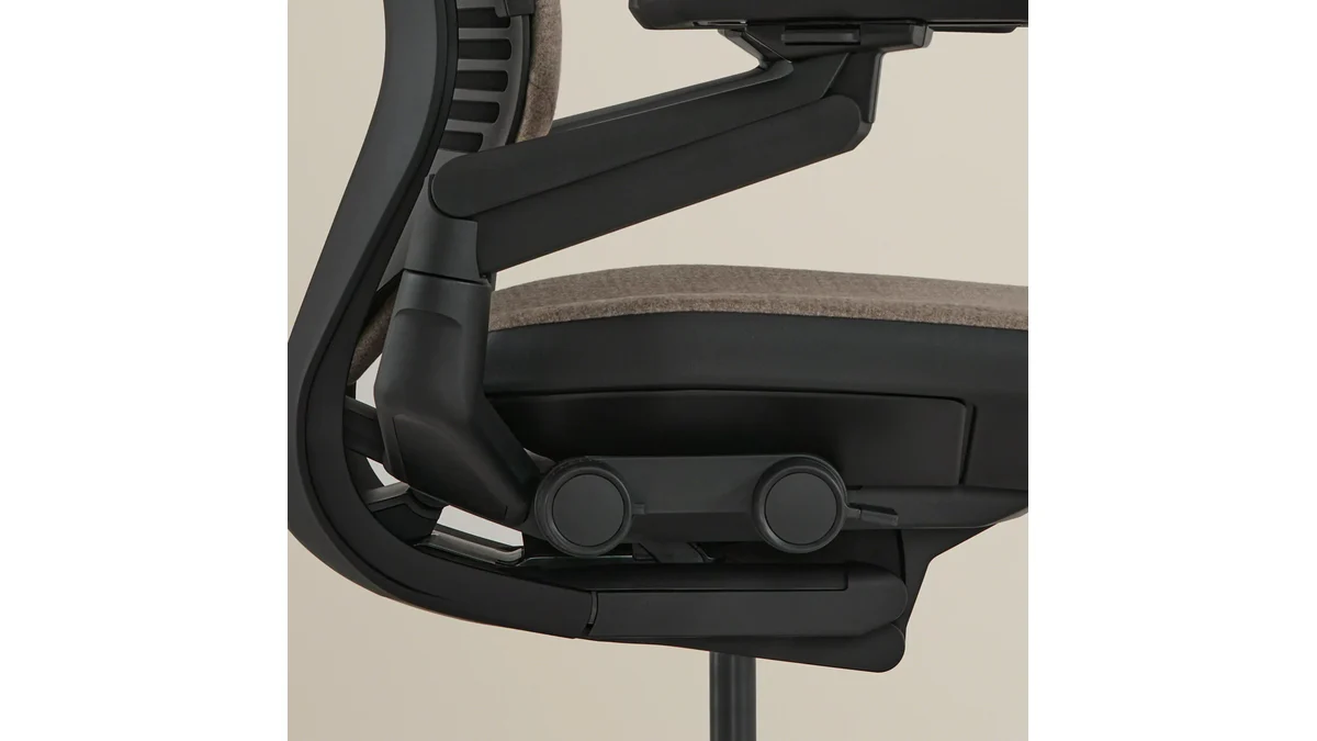 Steelcase Gesture Core Equalizer recline tension and seat depth dials